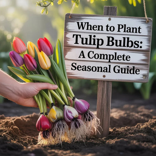 Tulip bulbs being planted in fall garden soil for vibrant spring blooms with proper depth and spacing techniques.