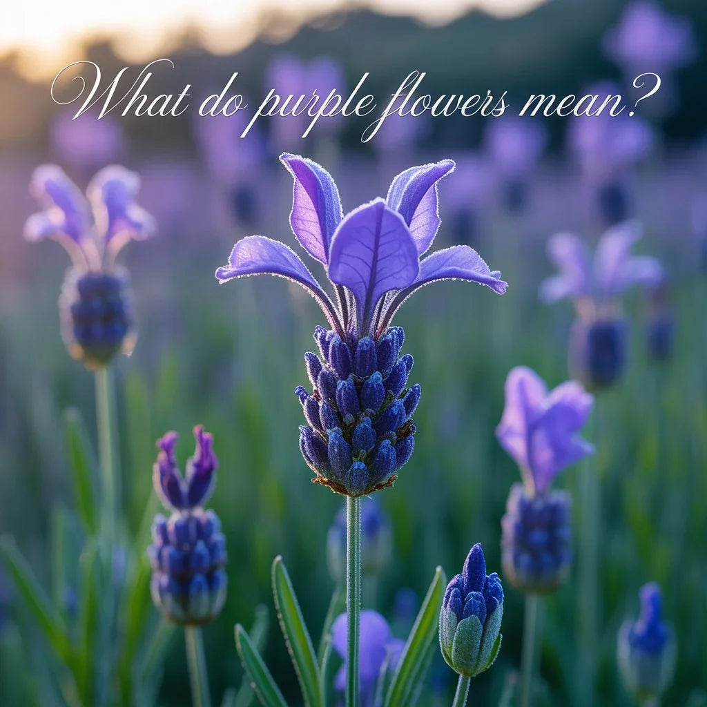 Purple flower bouquet symbolizing royalty, mystery, and admiration, perfect for weddings, funerals, and celebrations in Manhattan NYC.