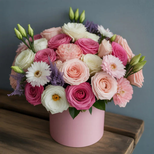 Romantic anniversary flower arrangement symbolizing love, memory, and growth in an elegant NYC floral design