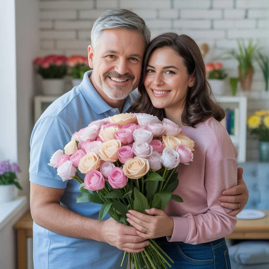 Beautiful Parents Day flower bouquet symbolizing love and gratitude, available for same-day delivery in Manhattan by Black Petals.