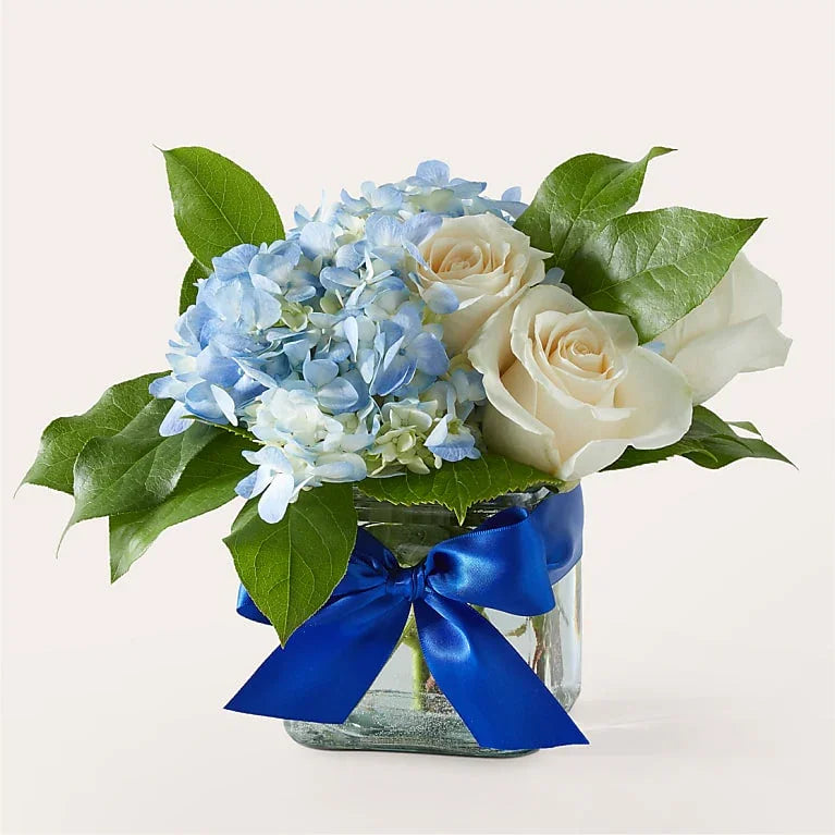Sky Blue Delight Bouquet - Black Petals