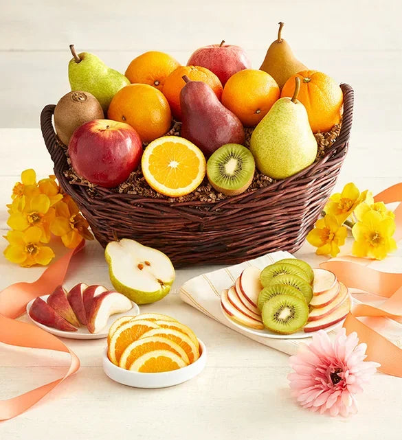 Spring Celebrations Premium Fruits Gift Basket - Black Petals