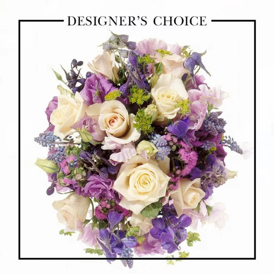 Designer's Choice Wrapped Bouquet - Black Petals