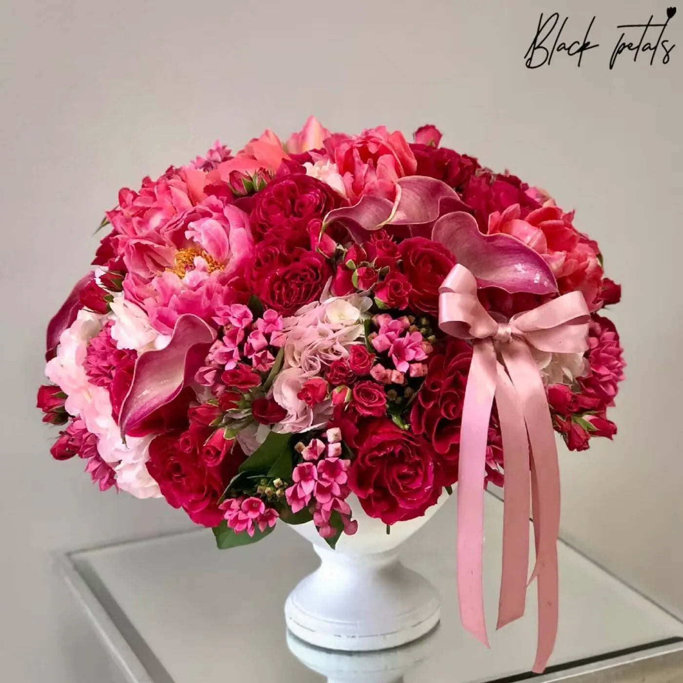 Fuchsia Paradise In A Vase - Black Petals