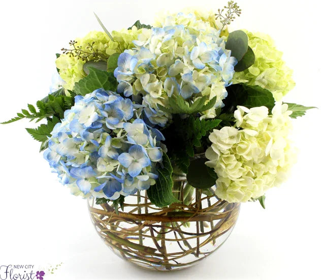Hydrangea Bubble Bowl - Black Petals