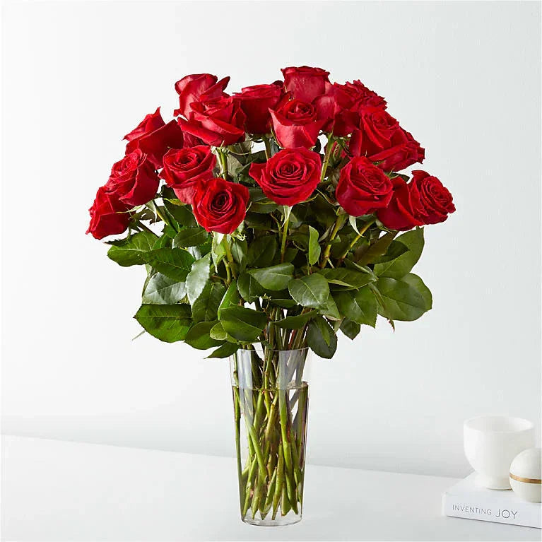 Long Stem Red Rose Bouquet - Black Petals