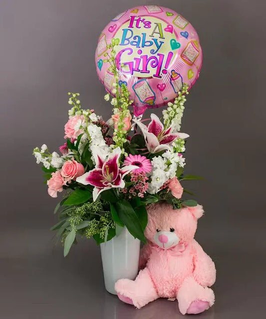Baby Girl Surprise - Black Petals
