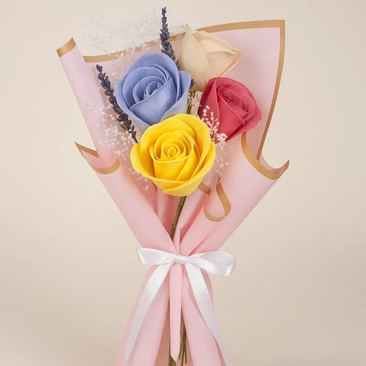 Pastel Sweetheart Finished Bouquet - Black Petals