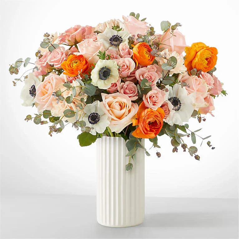 Touch of Honey Anemone Bouquet - Black Petals