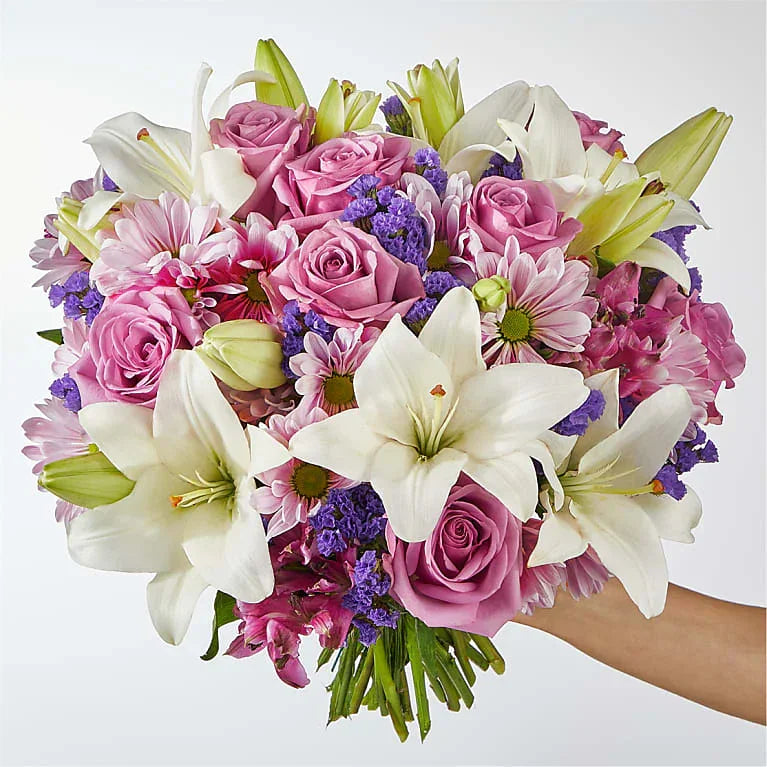 Lavender Fields Mixed Flower Bouquet - Black Petals