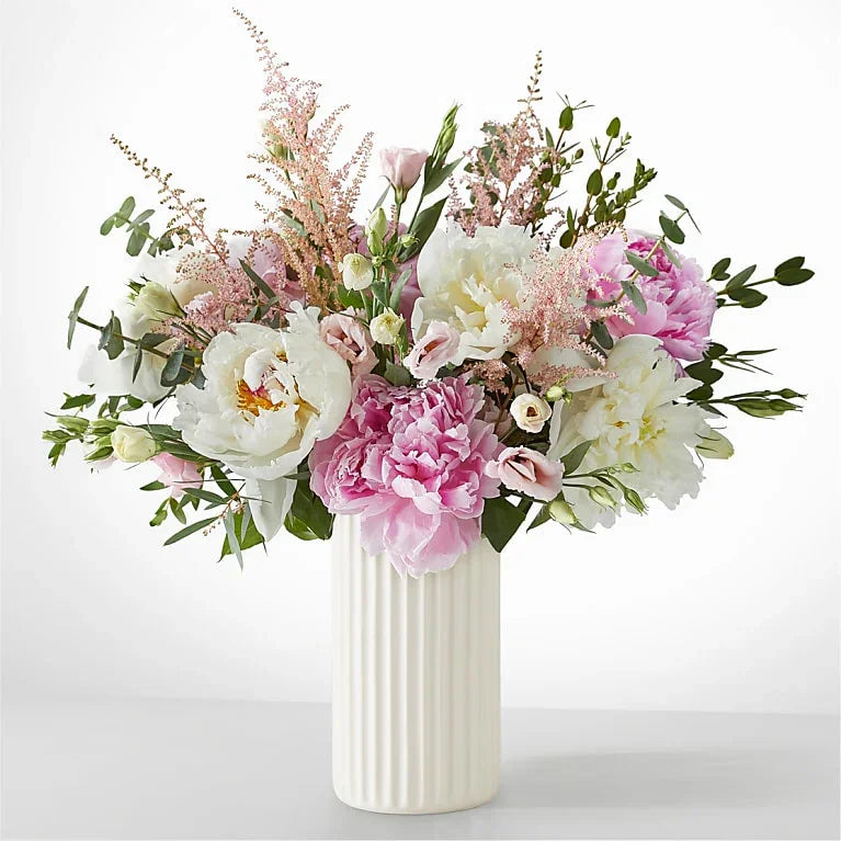 Cotton Candy Peony Bouquet - Black Petals