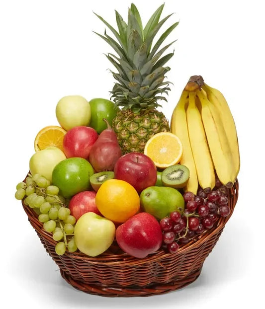 Premium Fruit Basket - Black Petals