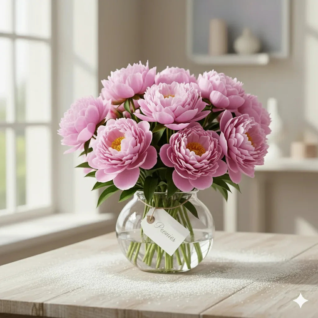 Sarah Bernard peonies - Black Petals