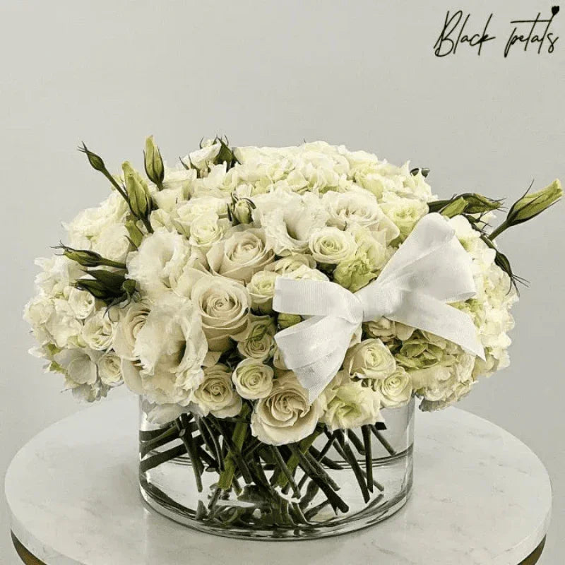 Ivory Greens - Black Petals