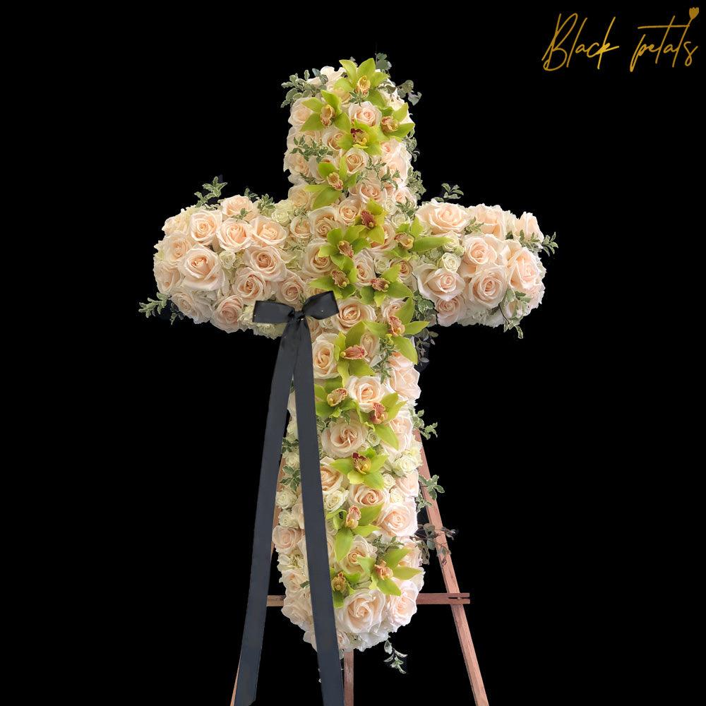Standing Cross BP Sympathy - Black Petals