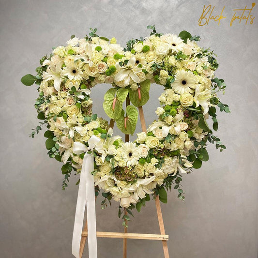 White Heart BP Sympathy - Black Petals