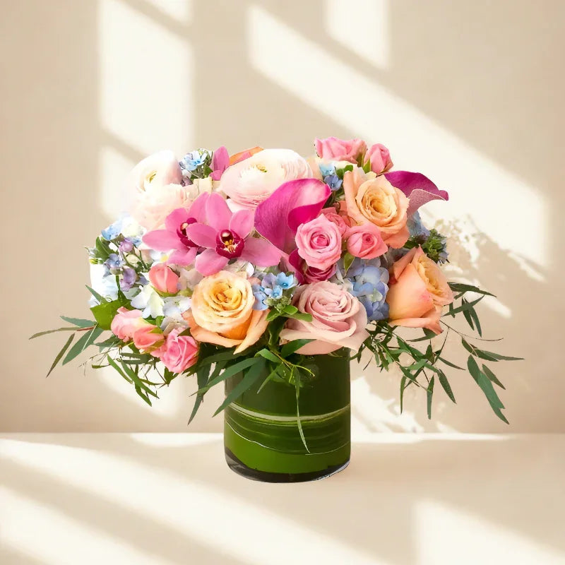 Spring Awakening Birthday Bouquet - Black Petals