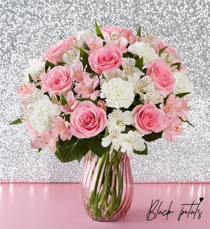 Cherished Blooms Bouquet - Black Petals