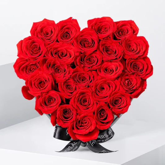 Valentine Red Heart - Black Petals