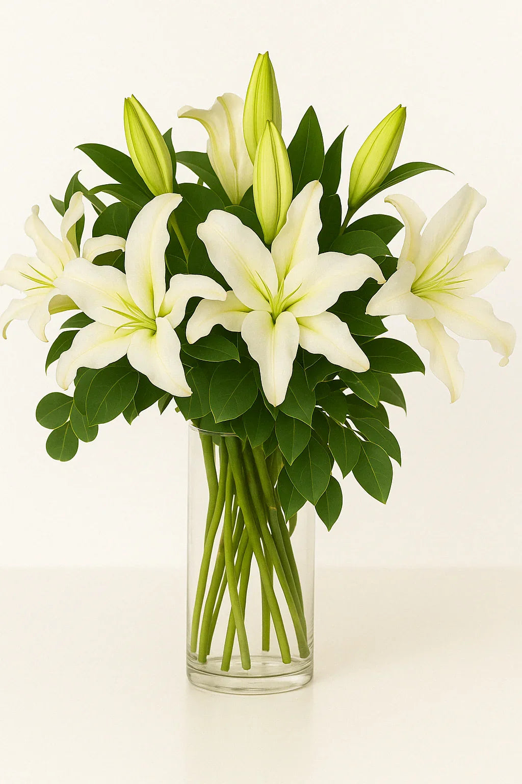 White Lily Serenity - Black Petals