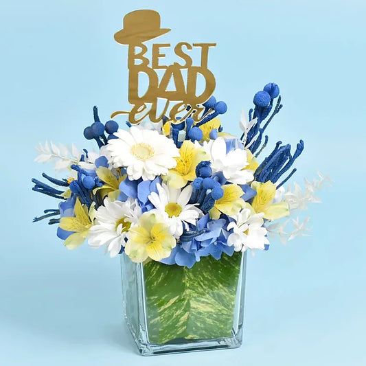 Best Dad Ever Flowers - Black Petals