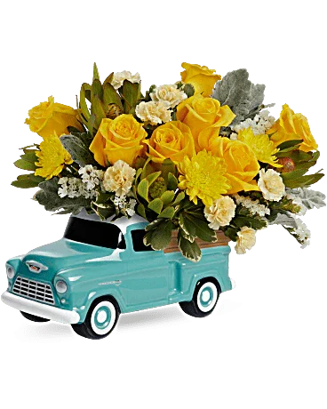 Black Petal's Chevy Blooming Pickup Bouquet - Black Petals