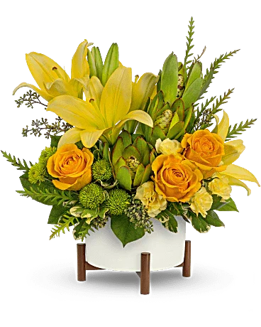 Black Petal's Modern Garden Bouquet - Black Petals