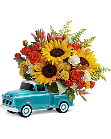 Black Petal's Chevy Pickup Bouquet - Black Petals