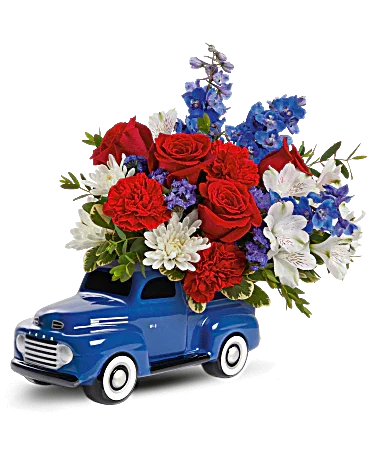 Black Petal's Heyday Ford Pickup Bouquet - Black Petals