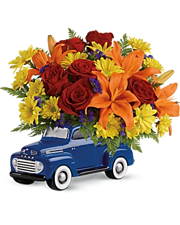 Vintage Ford Pickup Bouquet by Black Petals - Black Petals