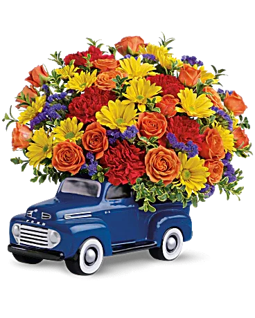Black Petal's '48 Ford Pickup Bouquet - Black Petals