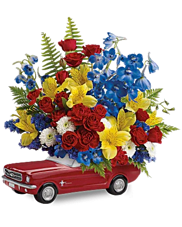 Black Petal's '65 Ford Mustang Bouquet - Black Petals