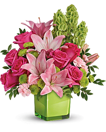 Black Petal's In Love With Lime Bouquet - Black Petals