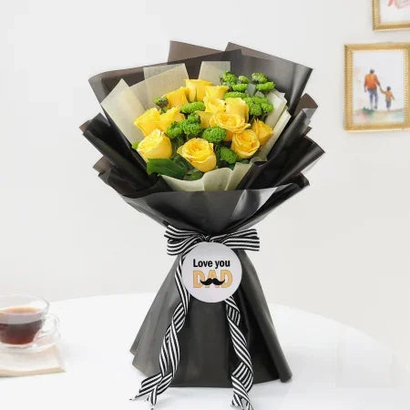 Best Dad Ever – Bouquet - Black Petals