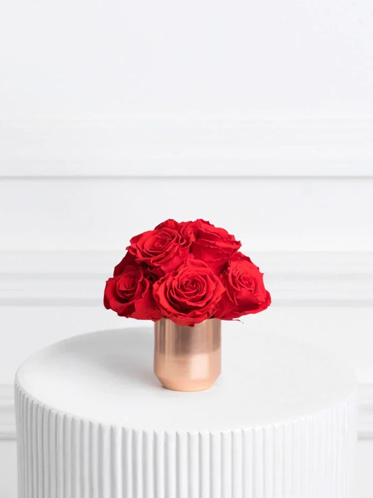 Petite Rose Gold Renee - Black Petals