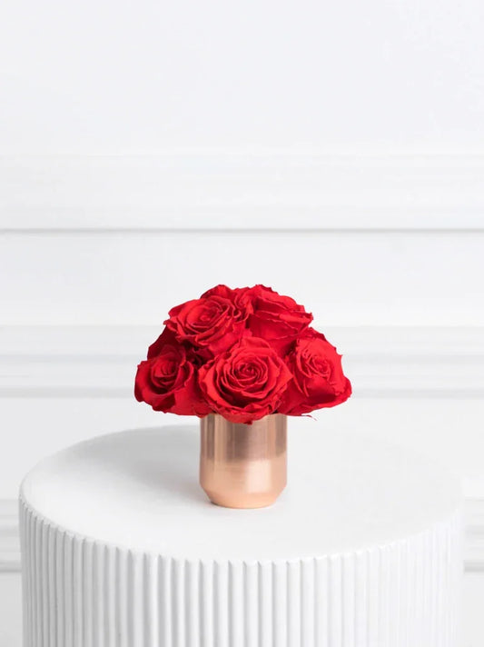 Petite Rose Gold Renee - Black Petals