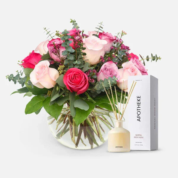 17 Lovely Roses + Apotheke Diffuser - Black Petals