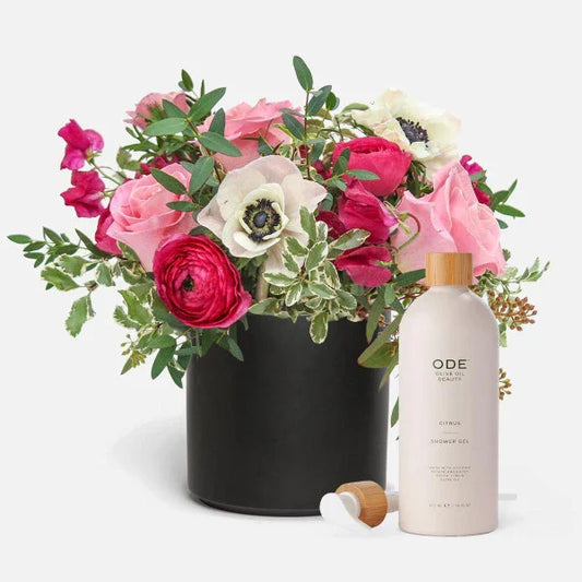 Pretty in Pink + ODE Shower Gel & Bubble Bath - Black Petals