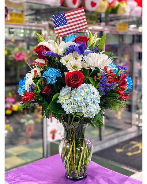 Here's to the Red, White, and Blue - Black Petals