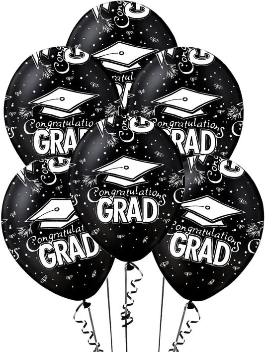 Graduation Party Supplies - Black Petals