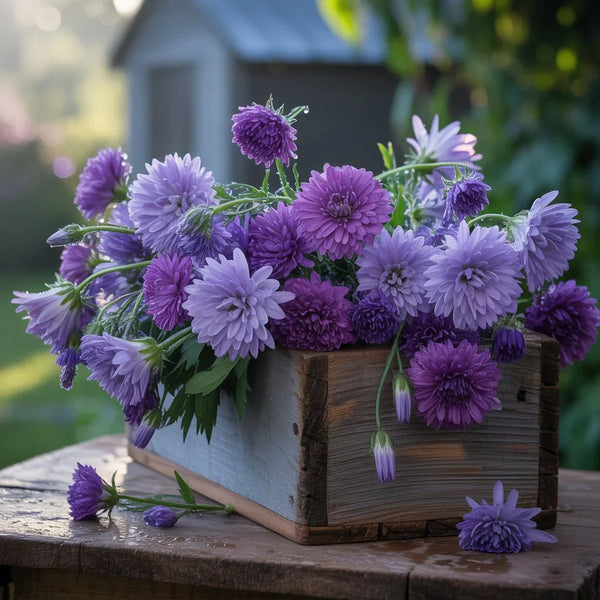 Close-up of vibrant purple flowers symbolizing elegance and royalty, perfect for gardens and Black Petals’ bouquet inspirations.