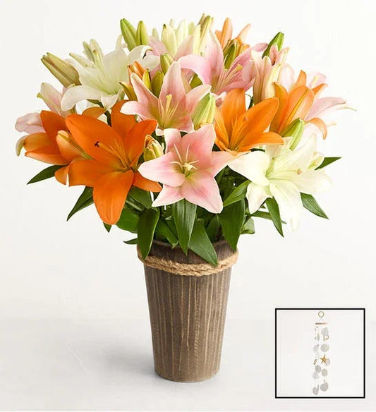 Amazing Vibrant Summer Lily Bouquet - Black Petals