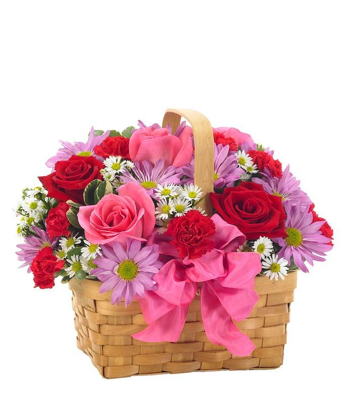 Basket of Love - Black Petals