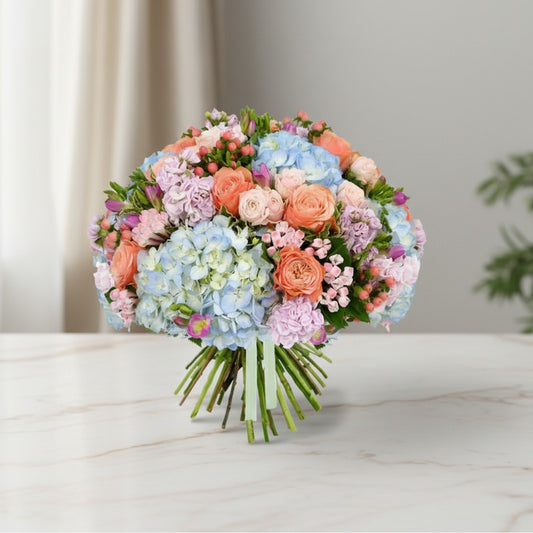 Blue Dawn Bouquet - Black Petals