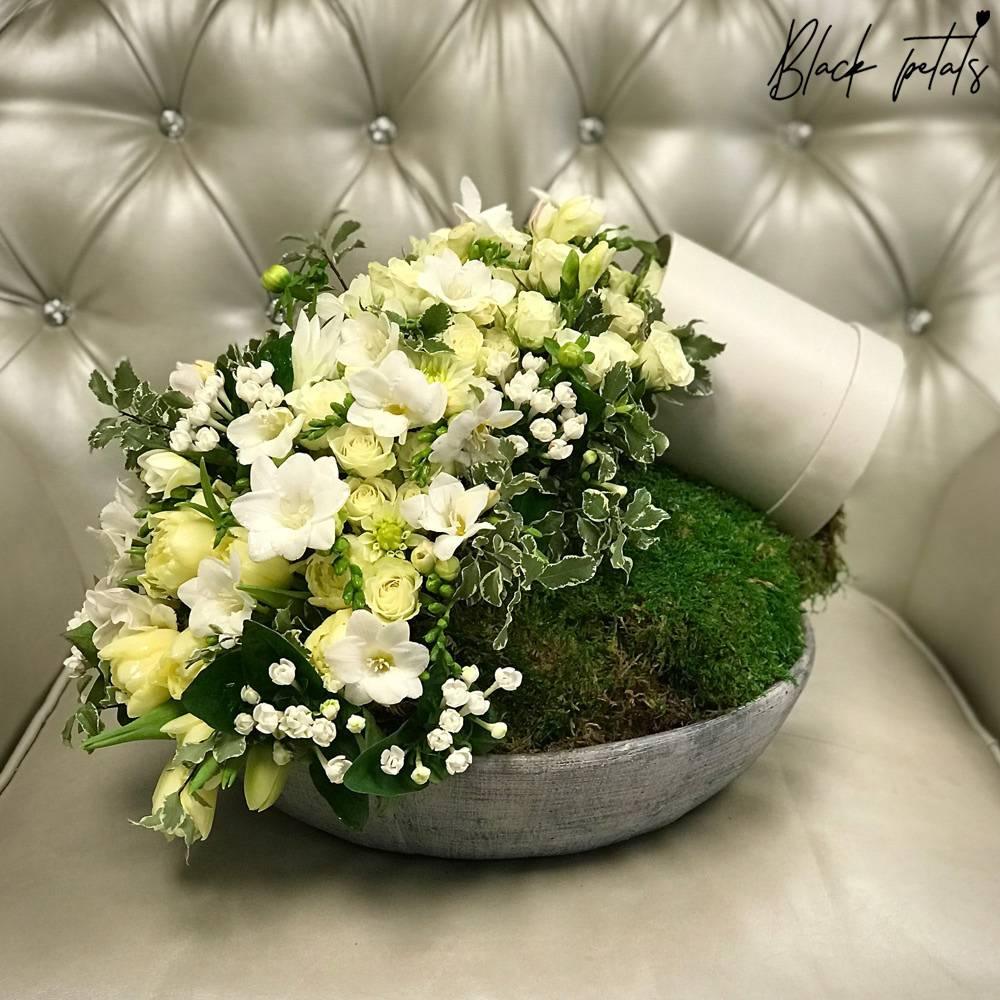 Ceramic Vase Fontaine Des Fleurs Garden - Black Petals