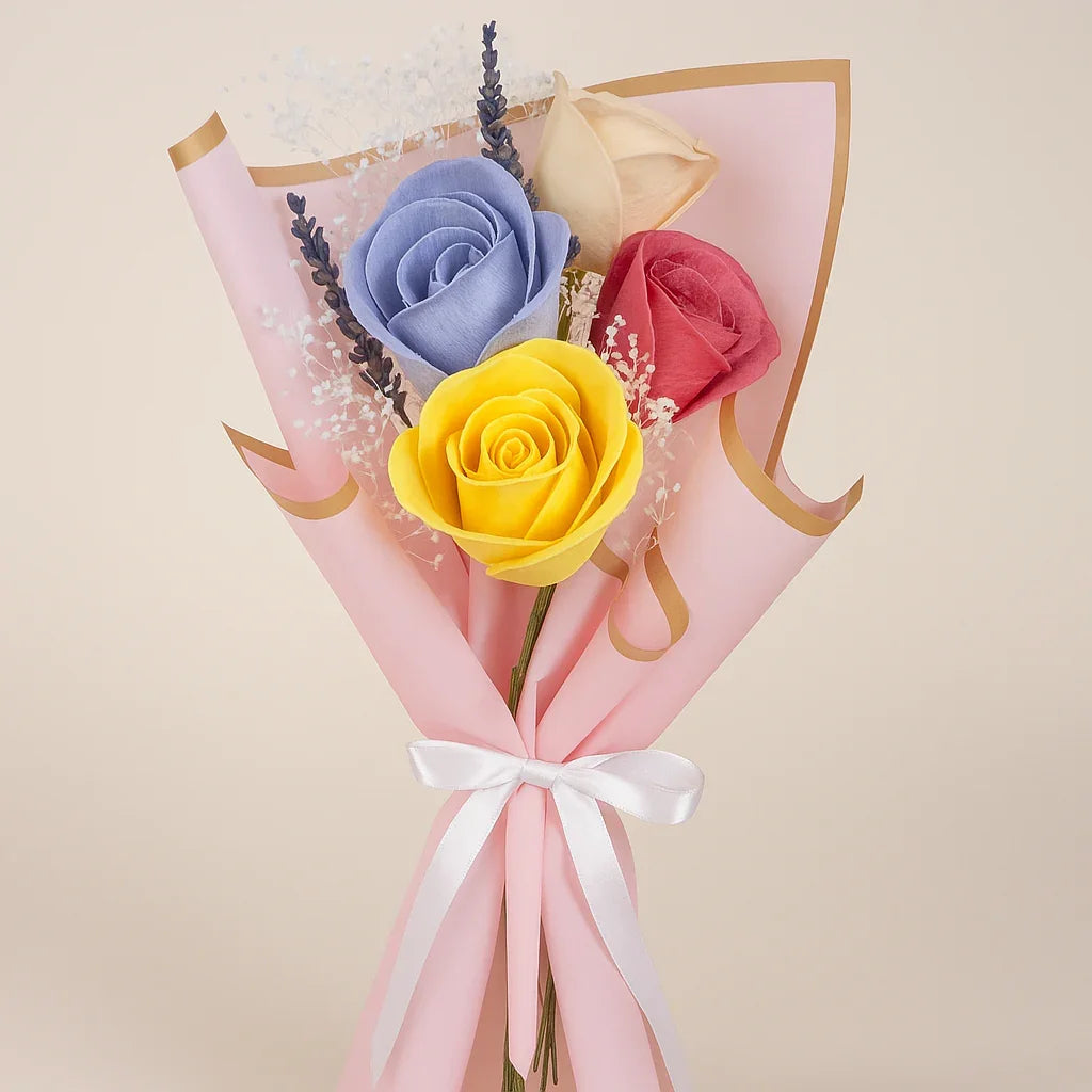 Pastel Sweetheart Finished Bouquet - Black Petals