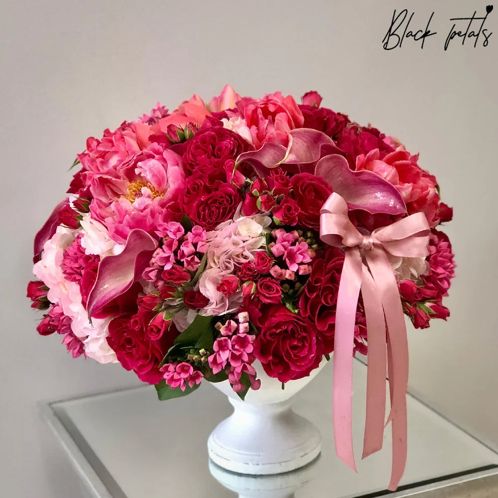 Fuchsia Paradise In A Vase - Black Petals
