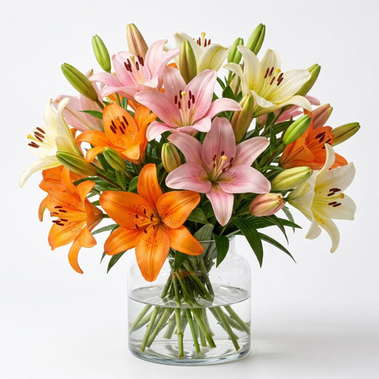 Amazing Vibrant Summer Lily Bouquet - Black Petals