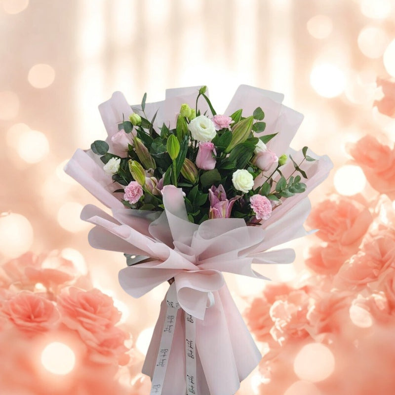 Blush Pink & White Flower Bouquet