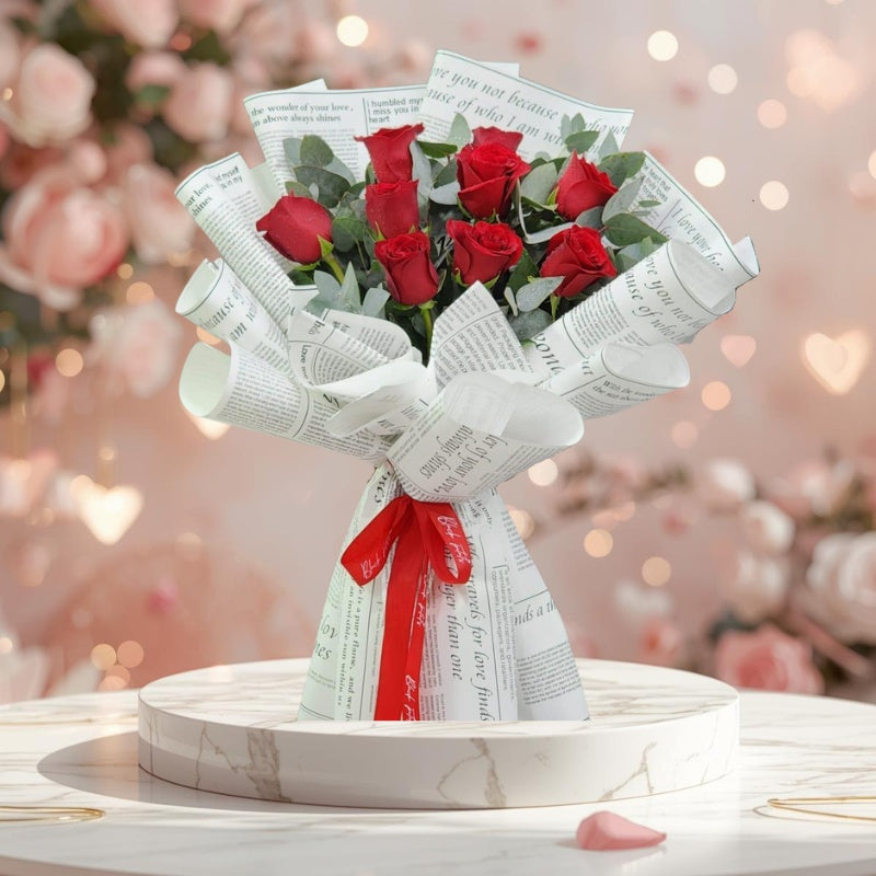 Fresh Red Rose Bouquet